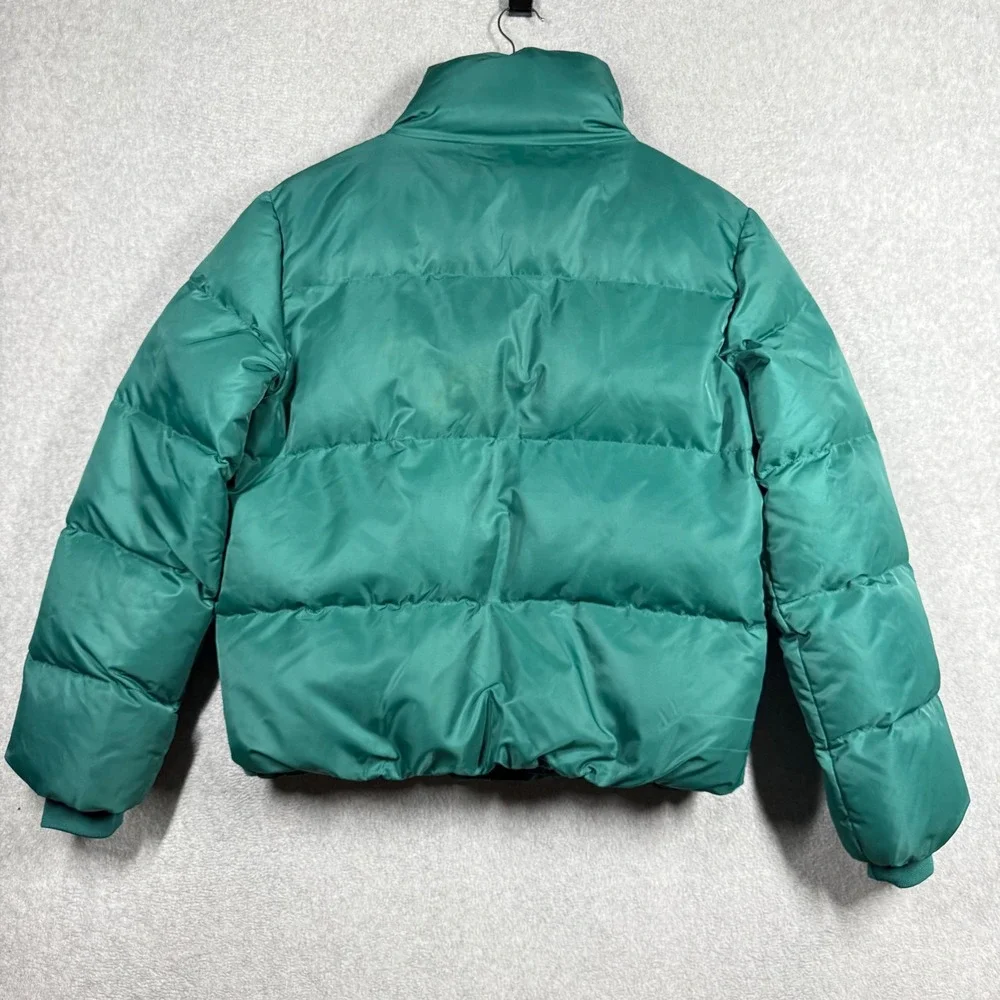 Daily Paper Mens Unisex Down Puffer Jacket Teal Green Size Small 18F1OU01